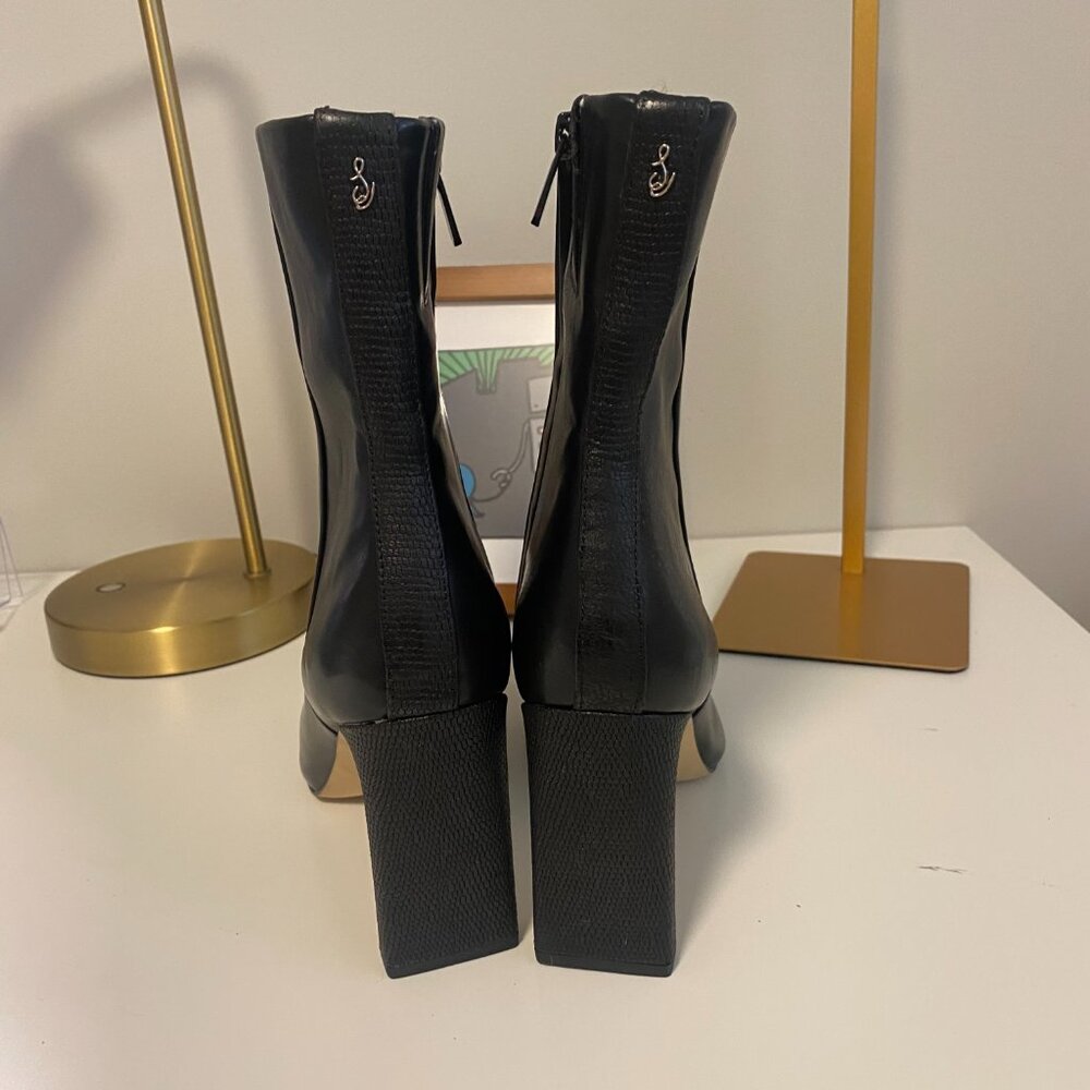 Sam Edelman Black Ankle Boots Sz 8.5 - Picture 6 of 8